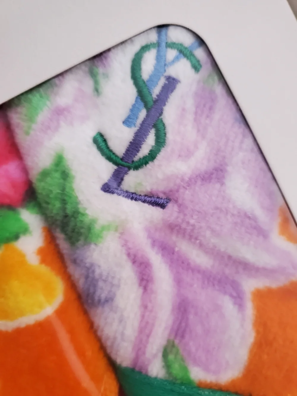Yves Saint Laurent YSL Floral Hand Towel Set Japanese SOGO Vintage 90s Y2K